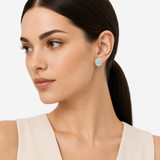 PT950 Platinum & 18K White Gold Paraiba Diamond Earrings