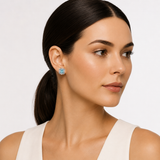 PT950 Platinum Paraiba & Diamond Earrings