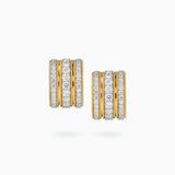 18K Yellow & White Gold Diamond Earrings