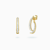 18K White & Yellow Gold Diamond Earrings
