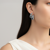 18K  White & Black Gold Diamond Earrings