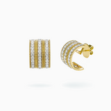 18K White & Yellow Gold Diamond Earrings