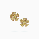 18K Yellow Gold Diamond Earrings