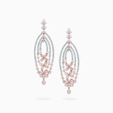 18K White & Rose Gold Pink Diamond Earrings