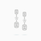 18K White Gold Diamond Earrings