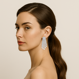 18K White Gold Diamond Earrings