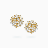 18K White & Yellow Gold Diamond Earrings