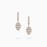 18k White & Rose Gold Diamond Earrings