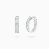 Platinum 950 & 18K White Gold Diamond Earring