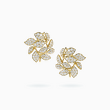18K Yellow Gold Diamond Earrings