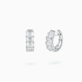 Platinum 950 & 18K White Gold Diamond Earring