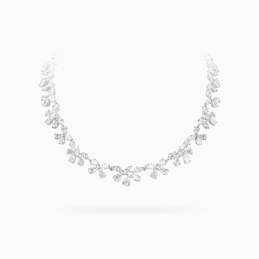 18K White Gold Diamond Necklace
