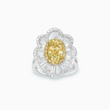 18K White & Yellow Gold Yellow Diamond Ring