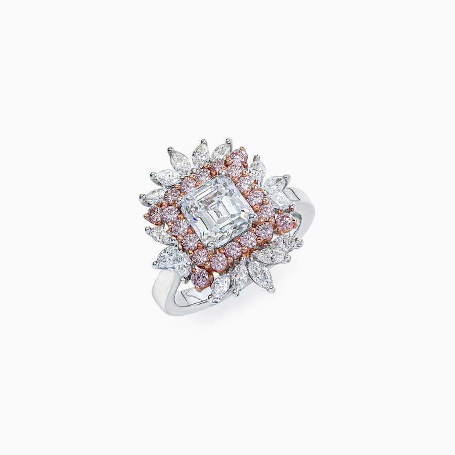 18K White & Rose Gold Diamond Ring