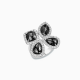 18K White Gold Black Diamond Ring