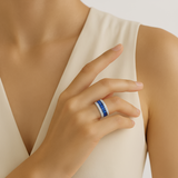 18K White Gold Sapphire & Diamond Ring
