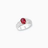 18K White & Rose Gold Ruby Diamond Ring