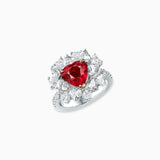 18K White & Rose Gold Ruby & Diamond Ring