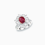 PT950 Platinum Ruby Diamond Ring