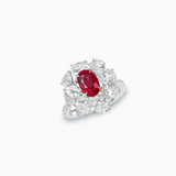 PT950 Platinum Ruby Diamond Ring