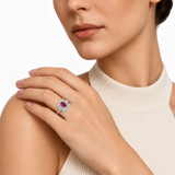 PT950 Platinum Ruby Diamond Ring