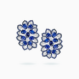 18K White & Black Gold Sapphire & Diamond Earrings