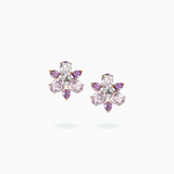 18K White & Rose Gold Sapphire & Diamond Earrings