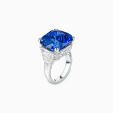 18K White Gold Sapphire & Diamond Ring