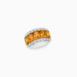 18K White & Yellow Gold Sapphire & Diamond Ring