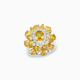 18K White & Yellow Gold, Sapphire & Diamond Ring
