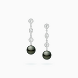 18K White Gold South Sea Pearl Diamond Earrings