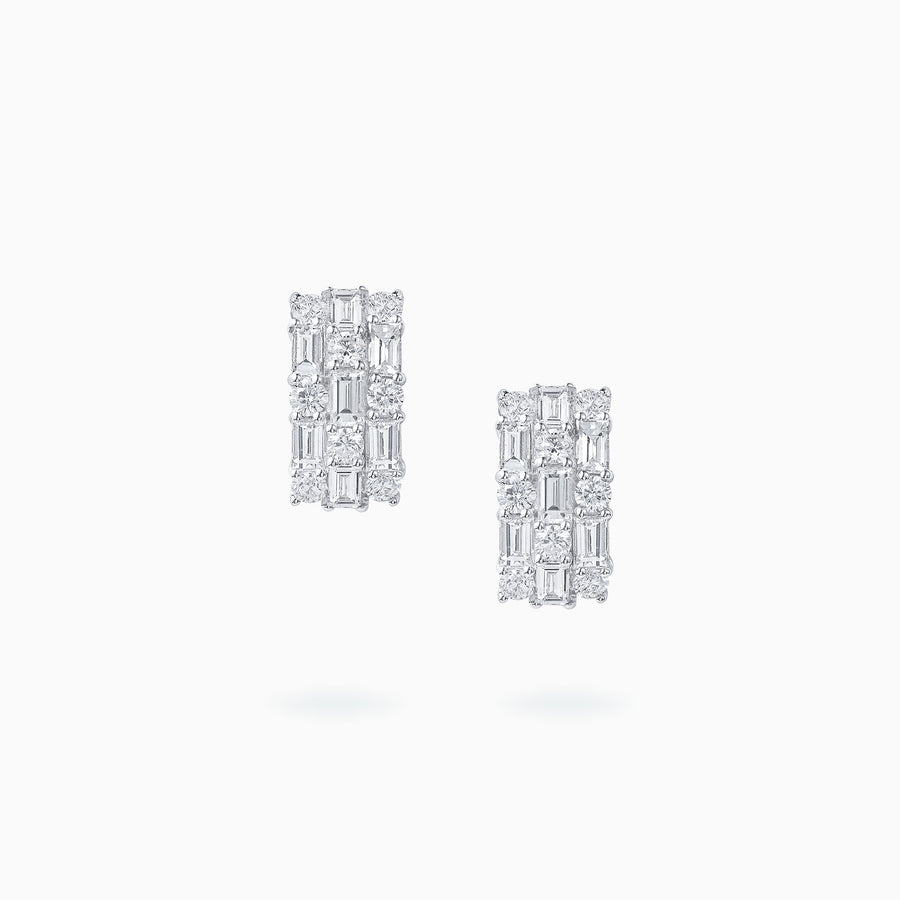 18K White Gold Diamond Earrings