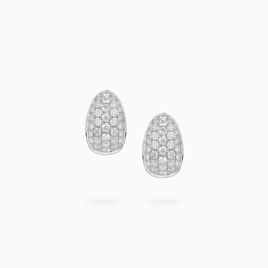 18K White Gold Diamond Earrings
