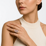 PT950 Platinum Morganite & Diamond Ring