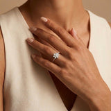 18K白金钻石戒指