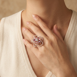 18K White & Rose Gold Sapphire & Diamond Ring