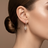 18k White & Rose Gold Diamond Earrings