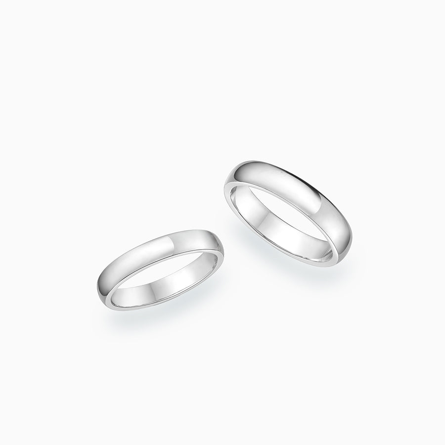 18K 白金结婚戒指