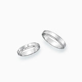18K 白金钻石结婚戒指
