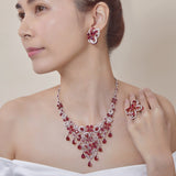 18K White & Rose Gold Ruby & Diamond Necklace