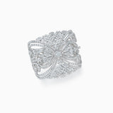 18K White Gold Diamond Bangle