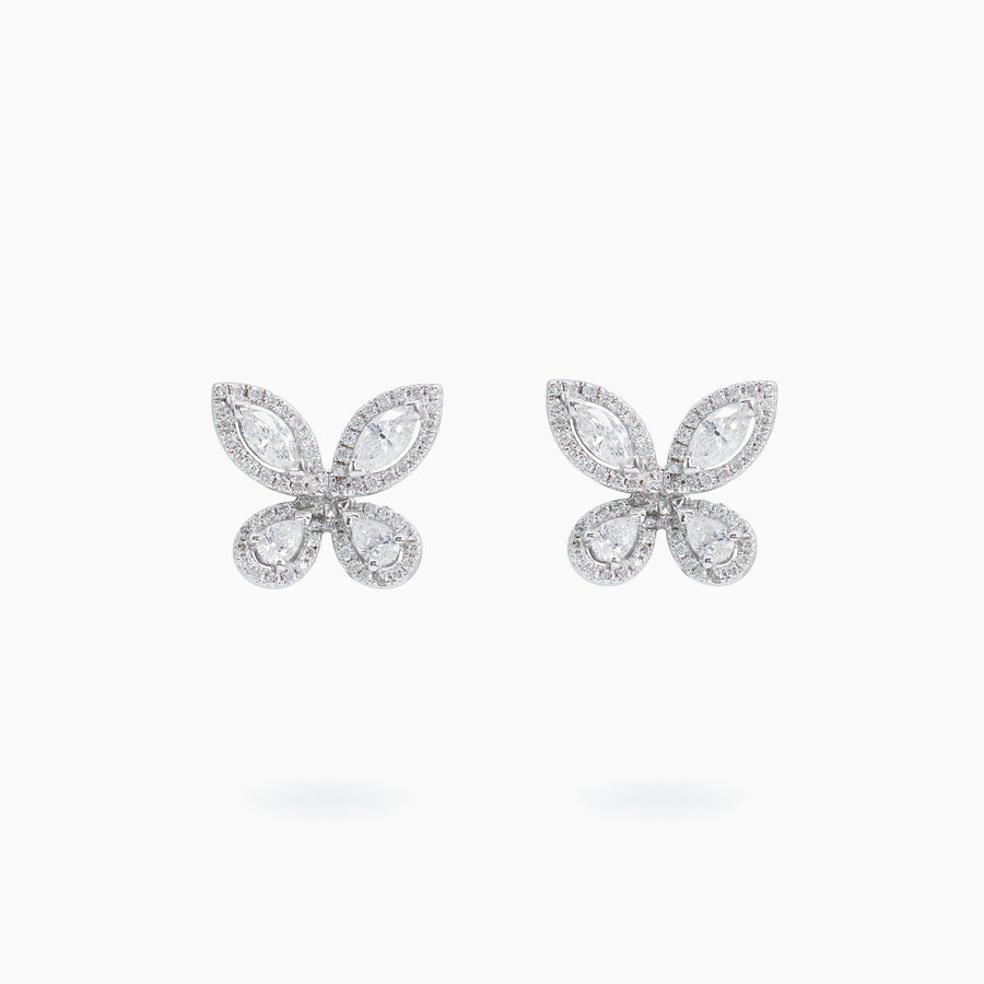 18K  White Gold Diamond Earrings
