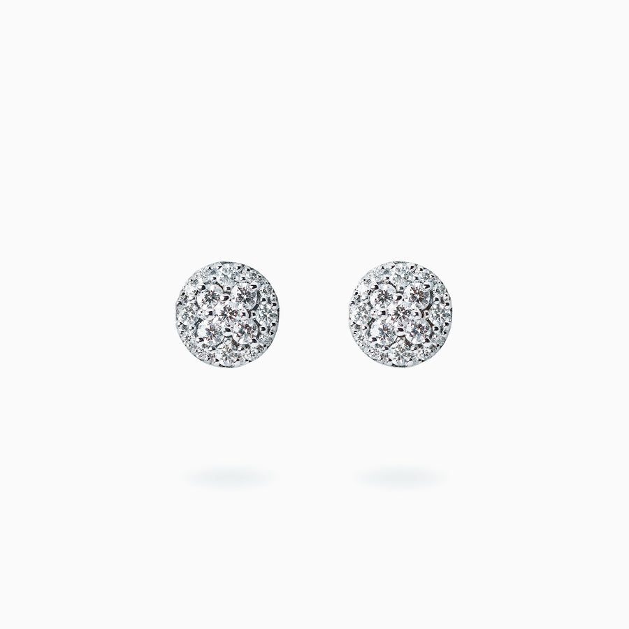 18K White Gold Diamond Earrings
