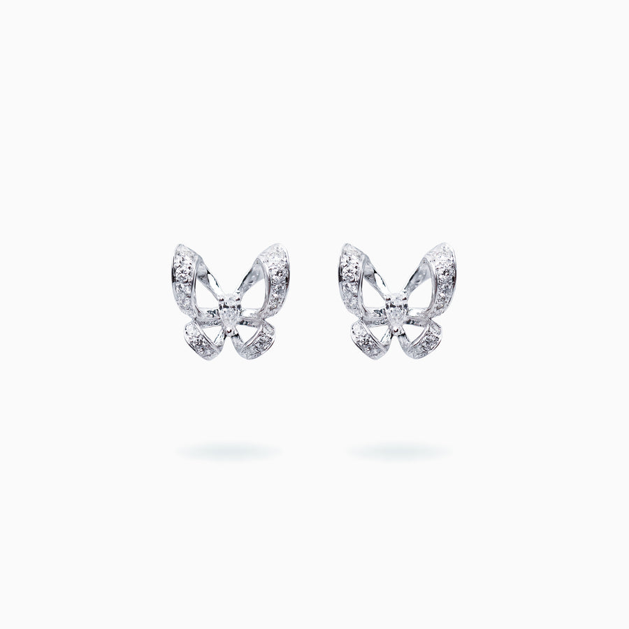 18K  White Gold Diamond Earrings