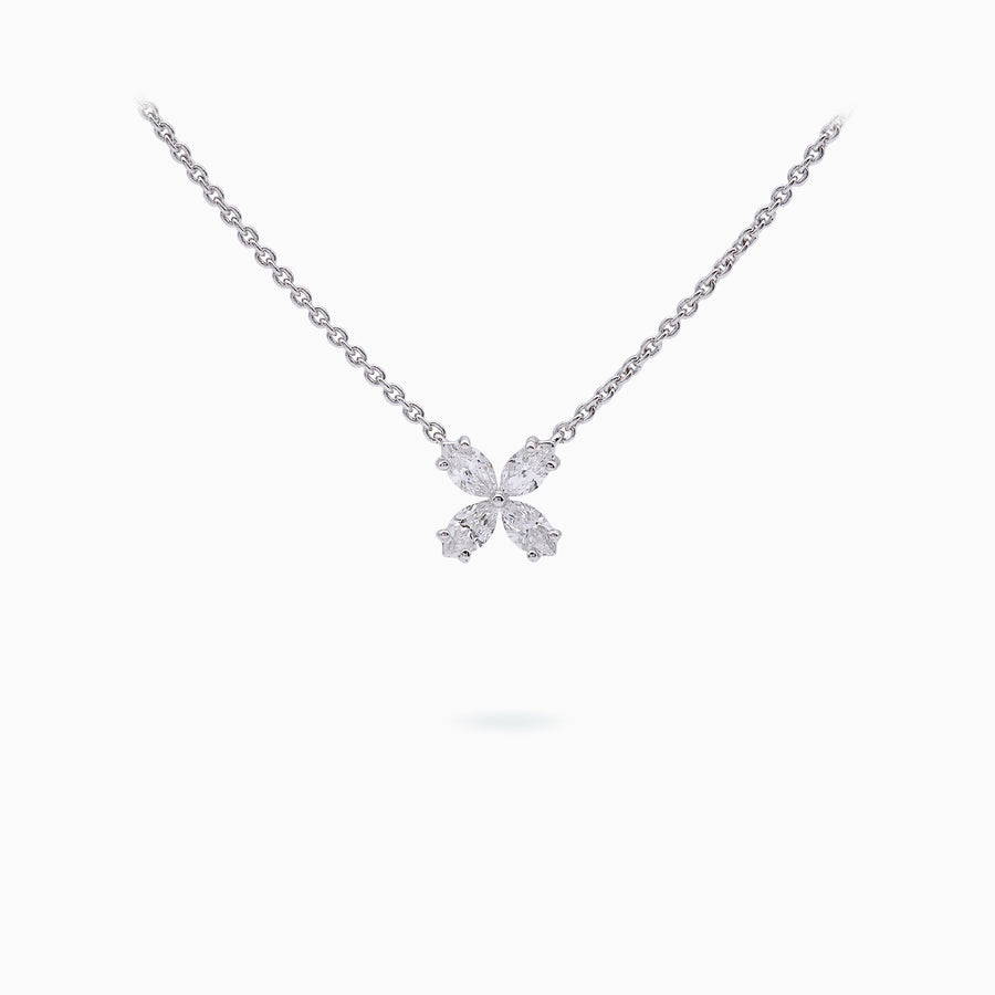 18K White Gold Diamond Necklace