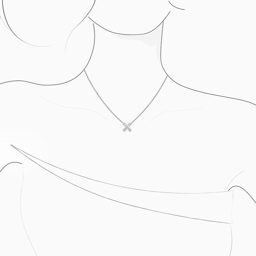 18K White Gold Diamond Necklace