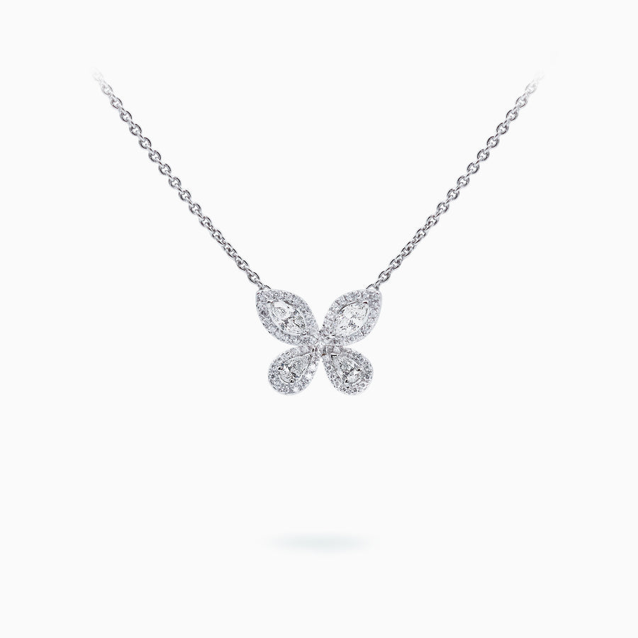 18K White Gold Diamond Necklace