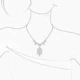 18K White Gold Diamond Necklace