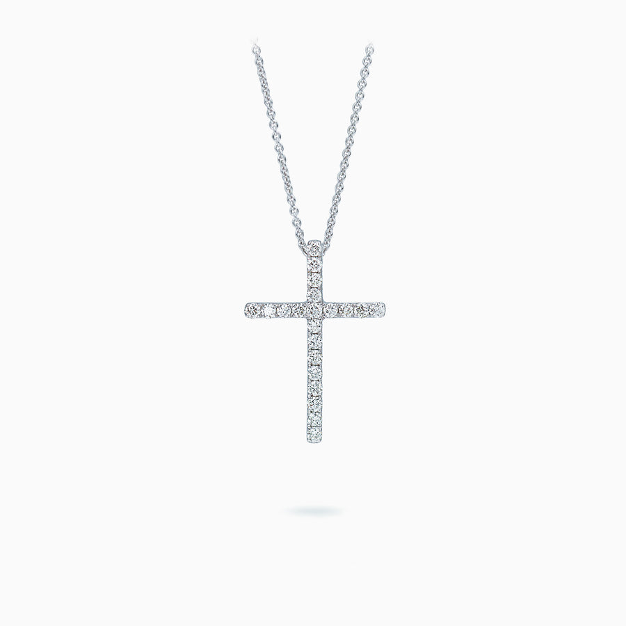 18K White Gold Diamond Pendant