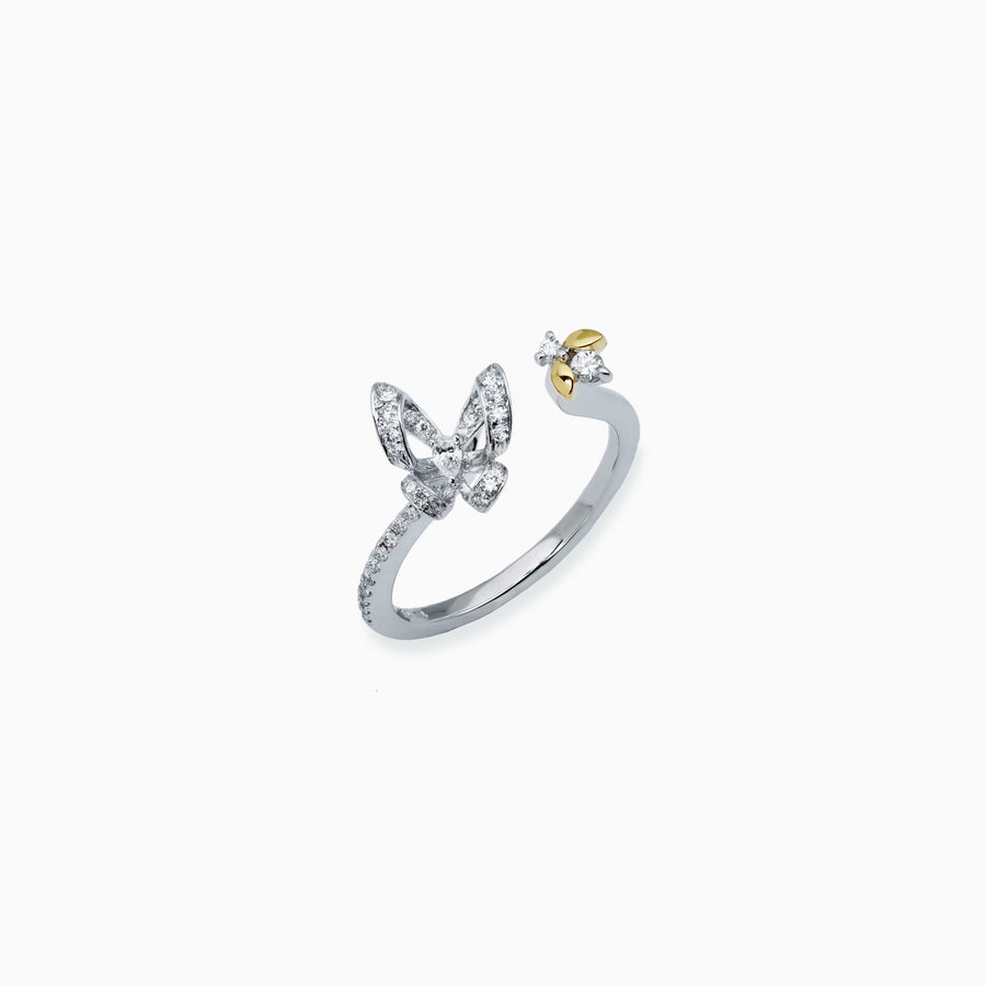 18K White & Yellow Gold Diamond Ring